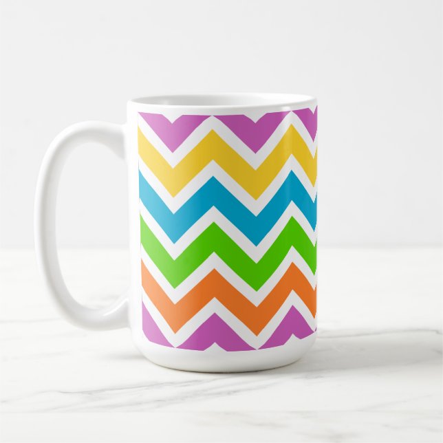 caneca de café com chevron de primavera (Esquerda)
