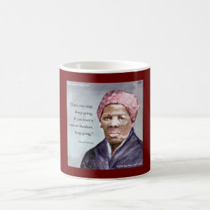 Caneca de café com citação de Harriet Tubman