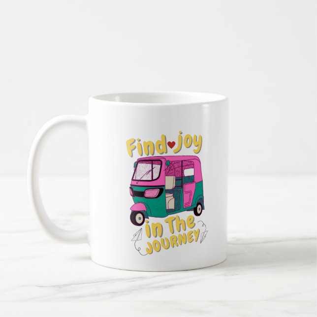 Caneca de Café com Citação de Viagem  (Esquerda)