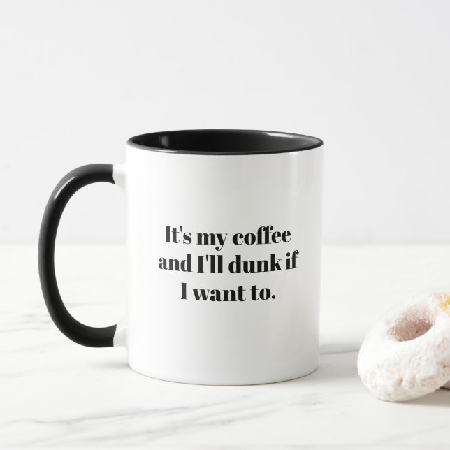 Caneca de Café com Citação Divertida (Com Donut)