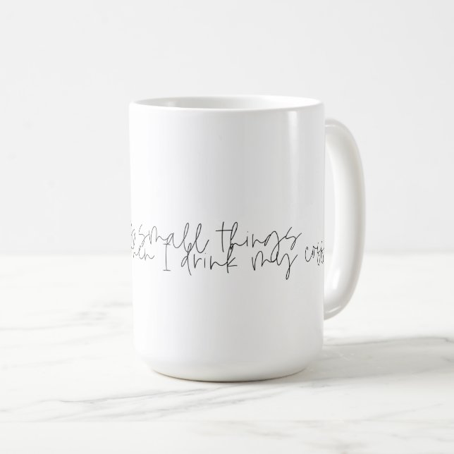 Caneca de Café com Citação Divertida de Café (Frente Esquerda)