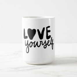 Caneca de Café com Citação Inspiradora Ame a Si Me