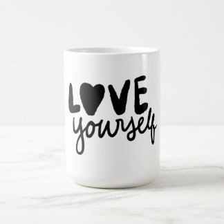 Caneca de Café com Citação Inspiradora Ame a Si Me
