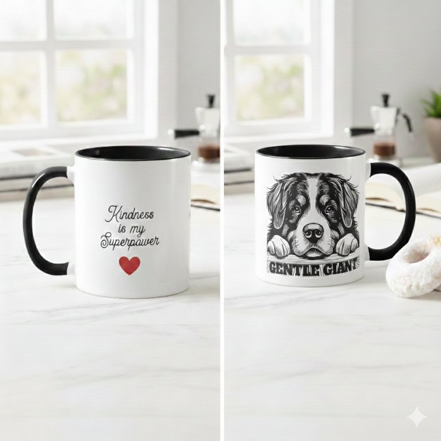 Caneca de Café com Citação Inspiradora Gentle Gian (Criador carregado)