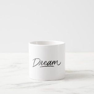 Caneca de Café com Citação Motivacional Sonhe Escr