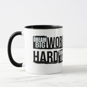 Caneca de Café com Citação Motivacional Sonhe Gran