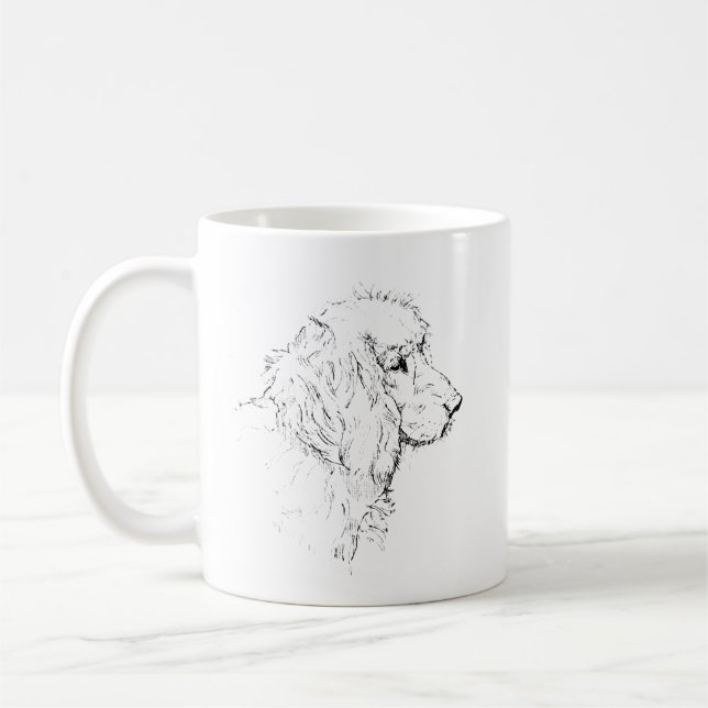 Caneca de Café com Cocker Spaniel – Desenho a Linh (Esquerda)