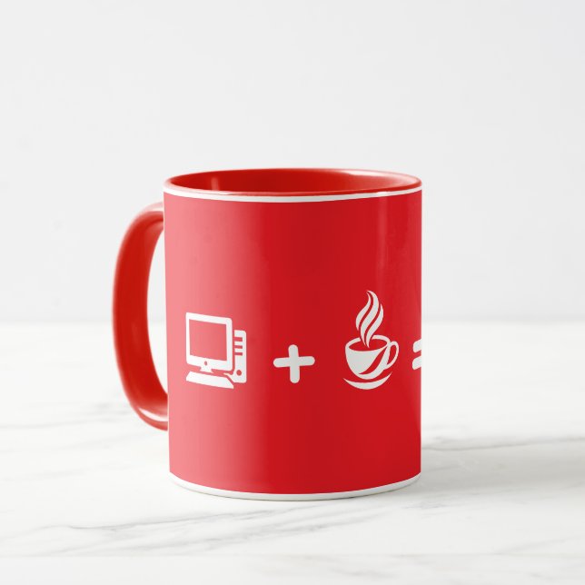 Caneca de café com código de programador engraçado (Frente Esquerda)