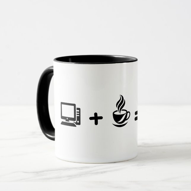 Caneca de café com código de programador engraçado (Frente Esquerda)