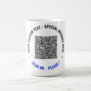 Caneca de Café com Código QR Personalizado Present