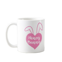 Caneca de café com coelho de Páscoa