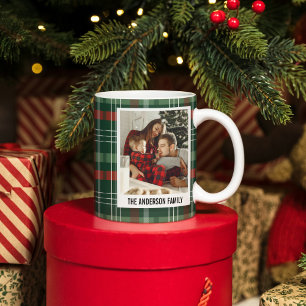 Caneca de Café com Colagem de Fotos de Natal em Xa