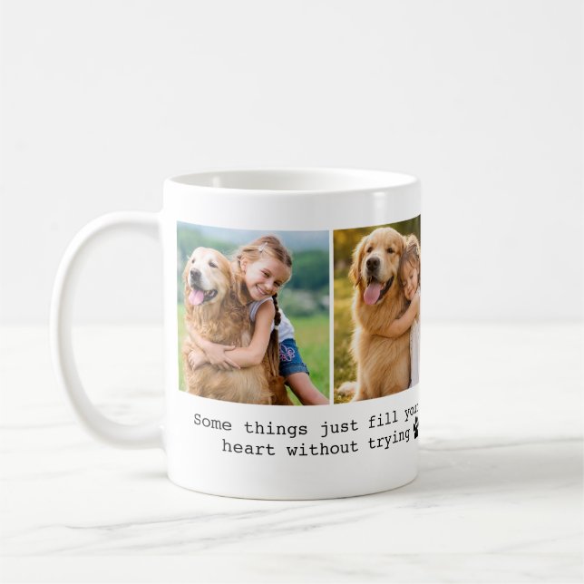 Caneca de Café com Colagem de Fotos e Citação de C (Esquerda)