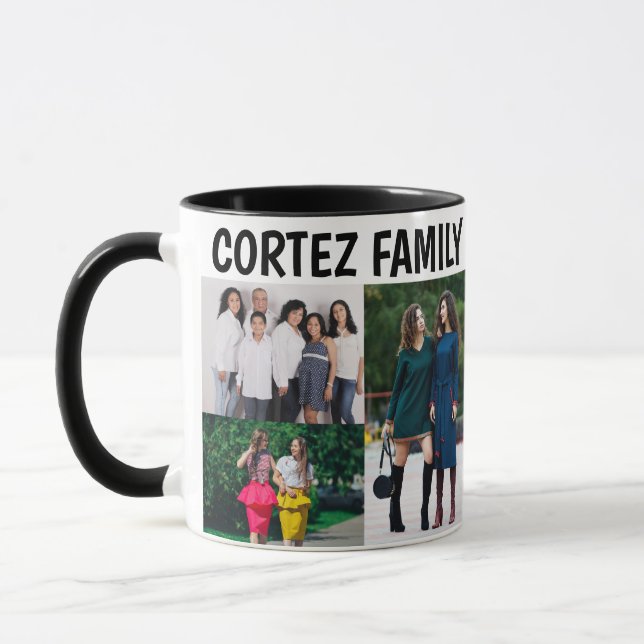 CANECA DE CAFÉ COM COLAGEM DE FOTOS PERSONALIZADAS (Esquerda)