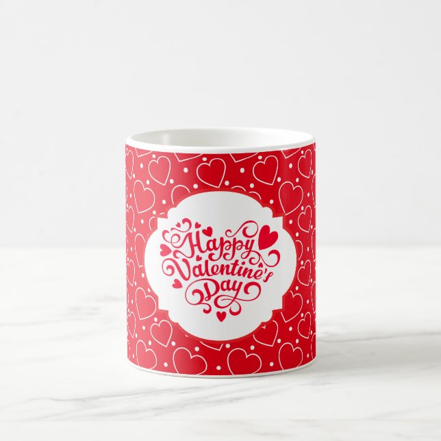 Caneca de Café com Coração de São Valentim (Centro)
