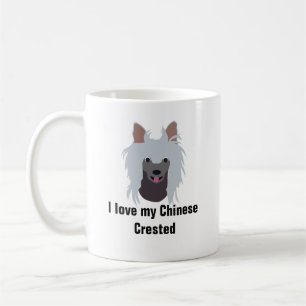 Caneca de café com crista chinesa do cão - chin