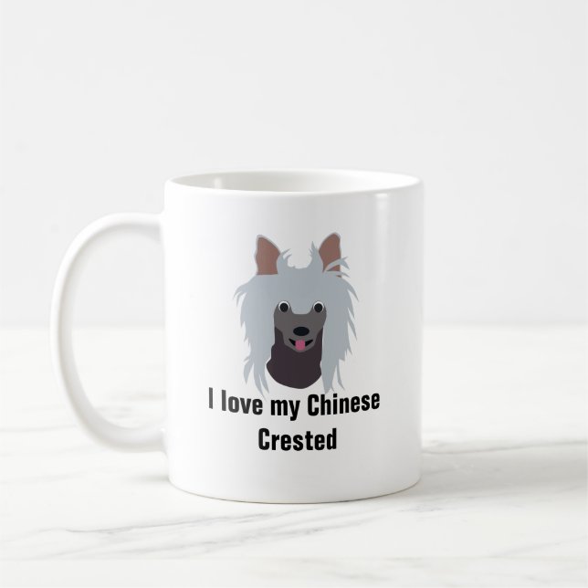Caneca de café com crista chinesa do cão - chinês (Esquerda)