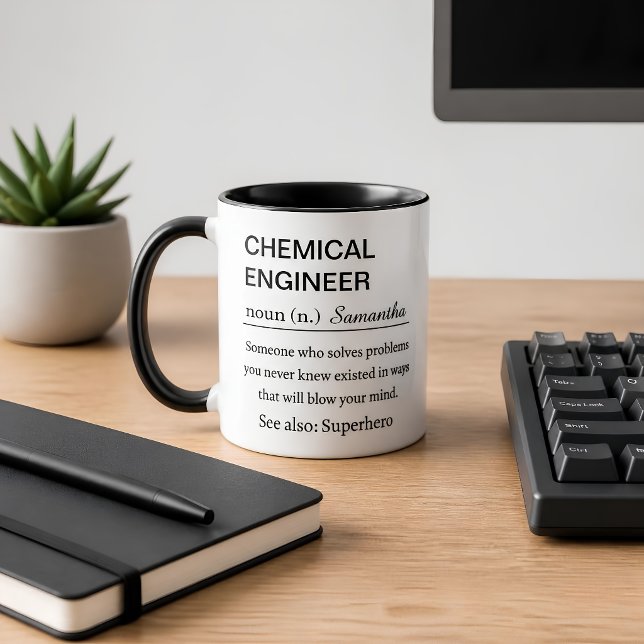 Caneca de Café com Definição Divertida de Engenhei (Criador carregado)