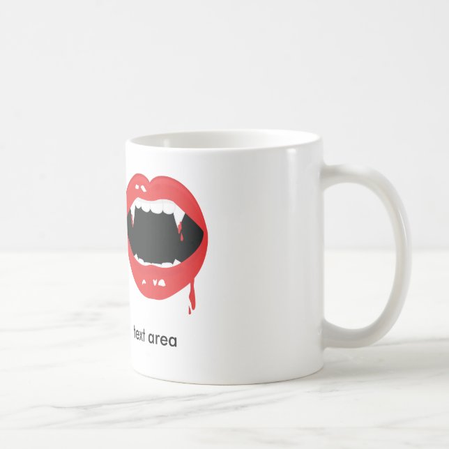 Caneca de Café com Dentes de Vampiro Rato Hallowee (Direita)