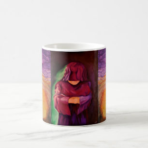 caneca de café com desenho artístico Em admiração