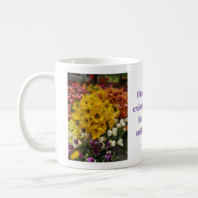 Caneca de café com desenho de flores (Esquerda)