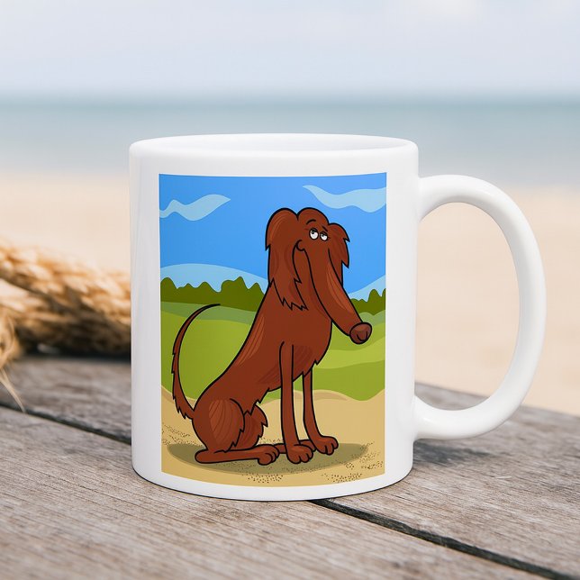 Caneca de café com desenho de Setter Irlandês de r (Criador carregado)