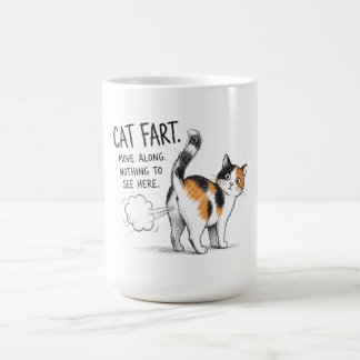 Caneca de Café com Desenho Engraçado de Gato Fazen