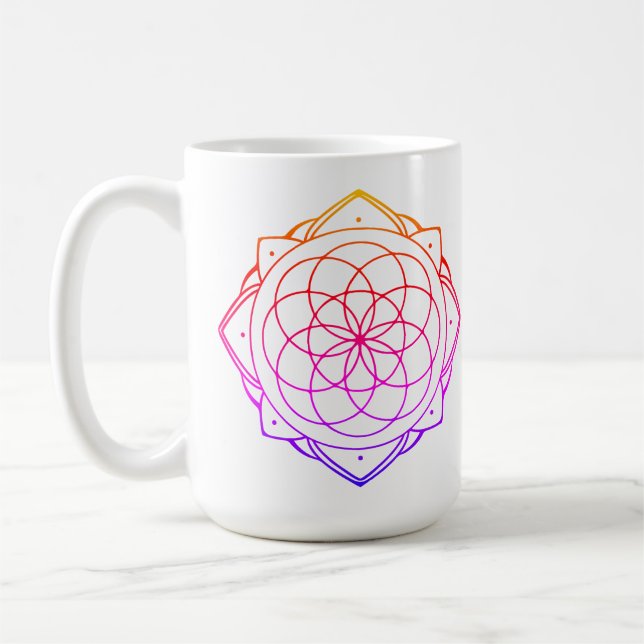 Caneca de Café com Desenho Mandala (Esquerda)