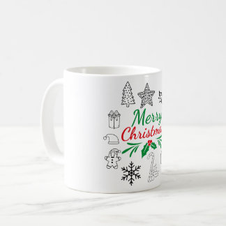 Caneca de Café com Desenhos Natalinos Fofos