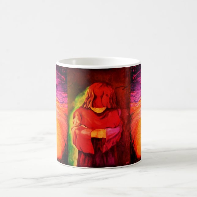 caneca de café com design de arte Em admiração e e (Centro)