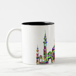 Caneca de café com design de mesquita prismática c