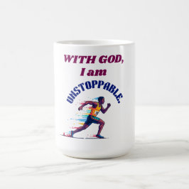 Caneca De Café Com Deus, Eu Sou Imparável