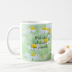 Caneca De Café Com deus todas as coisas são possíveis - 19:26 d