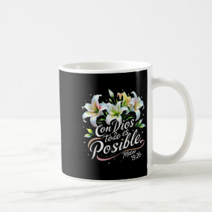Caneca De Café Com Deus Tudo é Possível Mateus 19_26 Presente _1