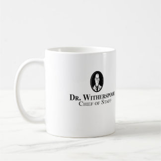 Caneca de café com do "logotipo Dr. Witherspoon"