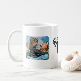 Caneca de Café com Duas Fotos do Melhor Pai Modern