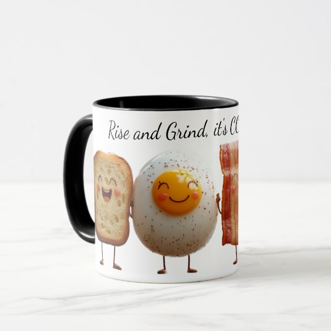 Caneca de café com duas tonalidades e ponta-cabeça (Frente Esquerda)