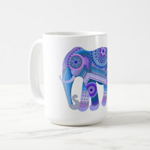 CANECA DE CAFÉ COM ELEFANTE AZUL REFRESCANTE