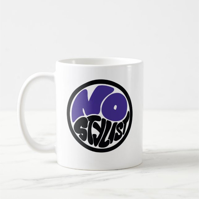 Caneca de café com emblema dupla purp sem estilo (Esquerda)