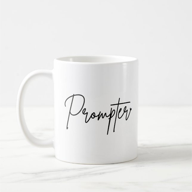 Caneca de Café com Erro de Digitação de Prompter P (Esquerda)