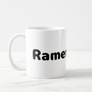 Caneca de Café com Escrita Preta - Comedor de Rame