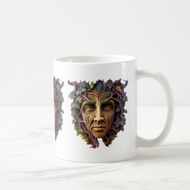 Caneca de Café com Escultura Florestal (Direita)