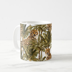 Caneca de Café com Estampa de Guepardo