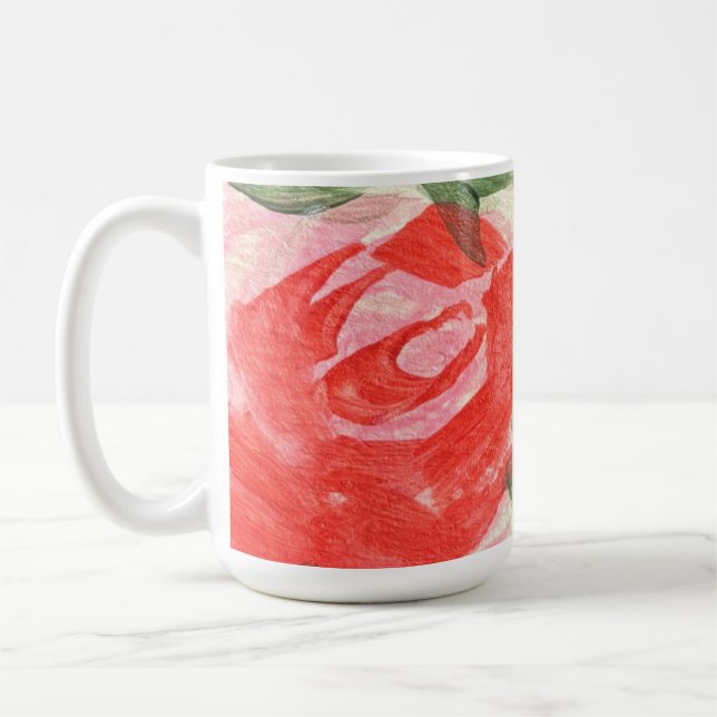 Caneca de café com estampa de rosa (Esquerda)