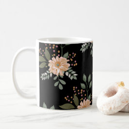 Caneca de Café com Estampa Floral