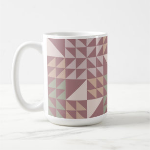 Caneca de Café com Estampa Geométrica Rosa Empoeir