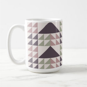 Caneca de Café com Estampa Geométrica Rosa Empoeir