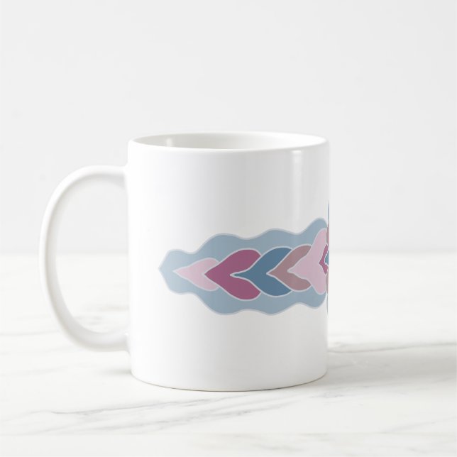 Caneca de Café com Estampa Pastel Folk (Esquerda)