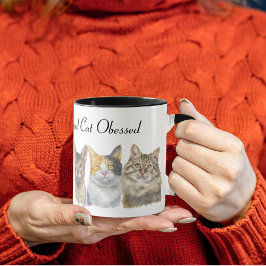 Caneca de café com estresse, abençoada e obcecada