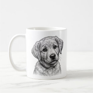 Caneca de Café com Filhote de Labrador